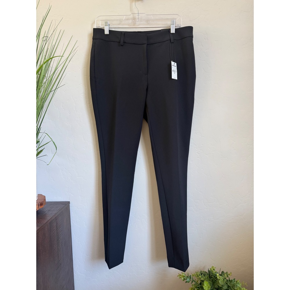Express Womens Skinny Mid Rise Dress Pants Black Size 10R Machine Washable